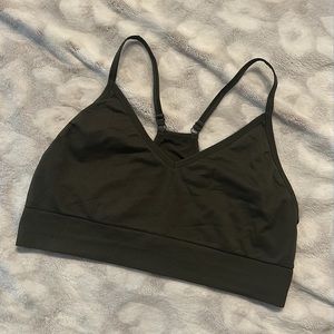 PINK Sport Victorias Secret Seamless Lightly Lined Bralette Size XL Olive